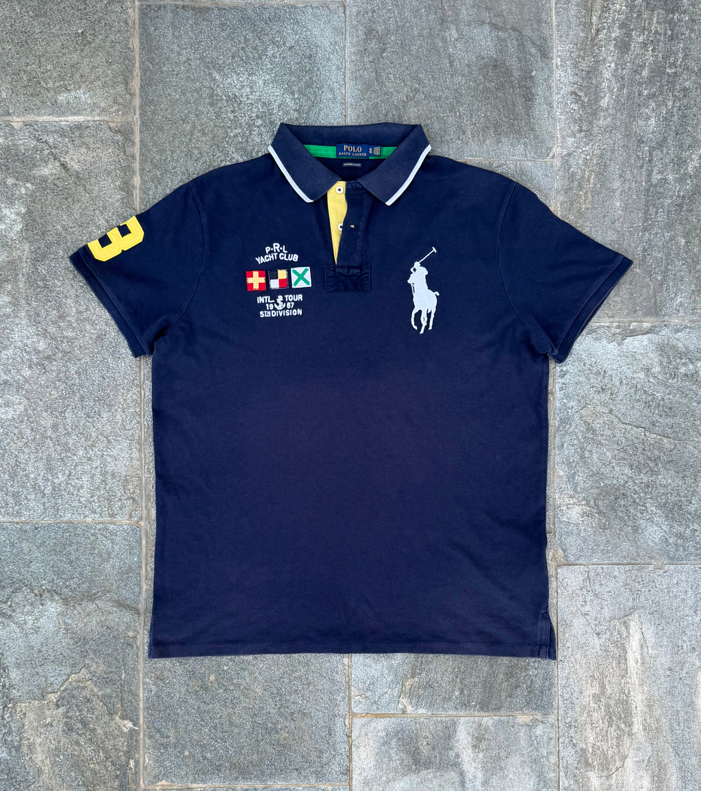DARK BLUE RALPH LAUREN YACHT CLUB POLO SIZE M/L