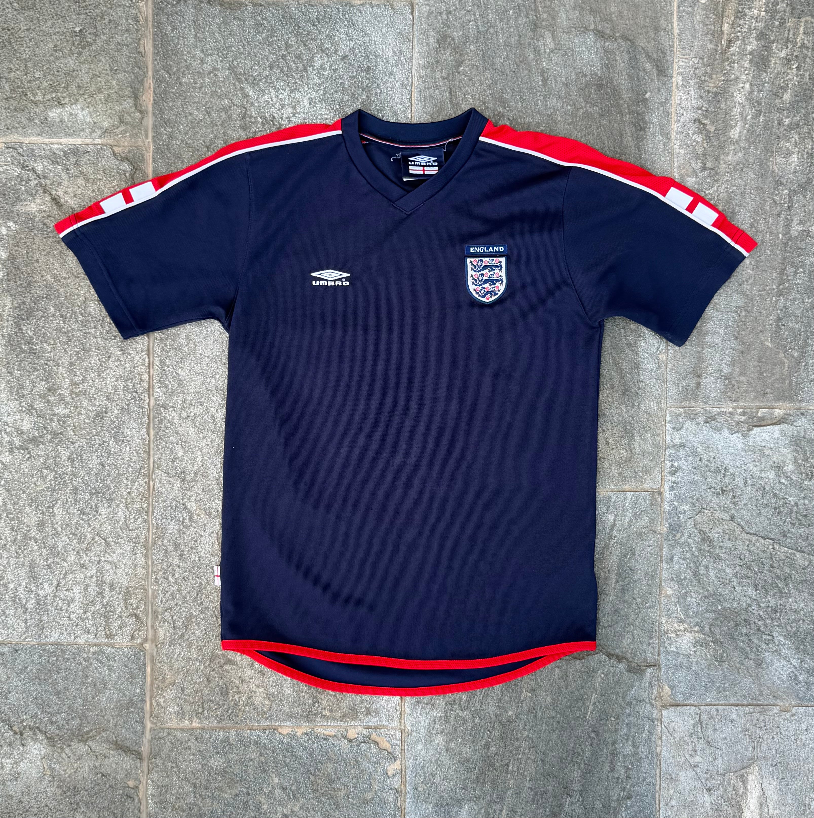 DARK BLUE UMBRO ENGLAND SHIRT SIZE S