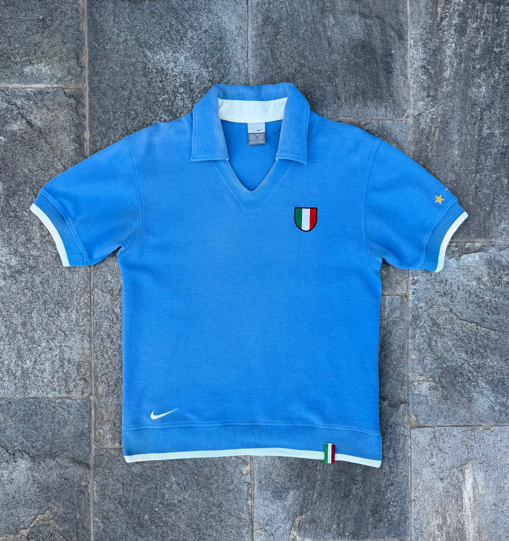 BLUE/WHITE NIKE ITALIA POLO SIZE M