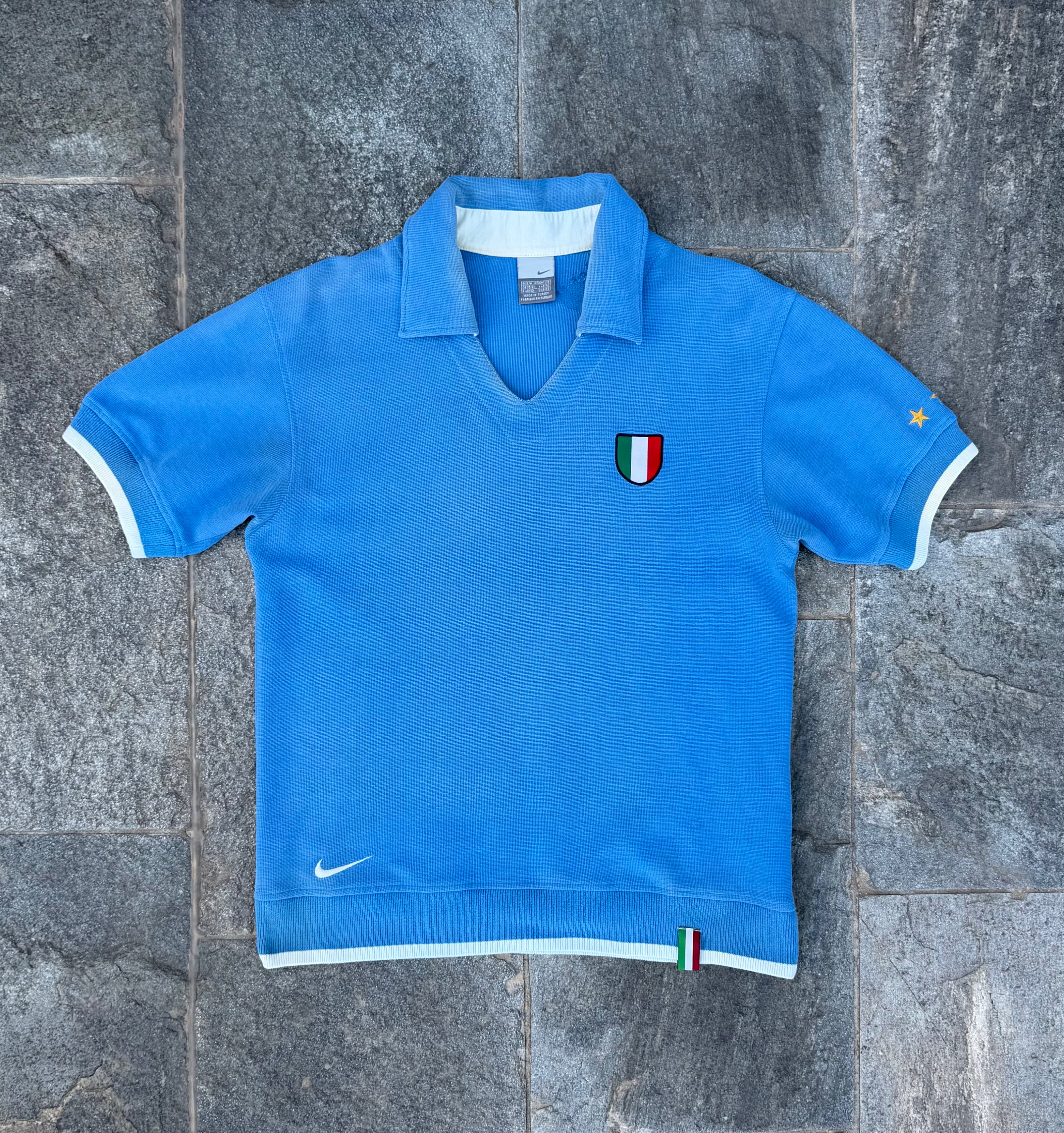 BLUE/WHITE NIKE ITALIA POLO SIZE M