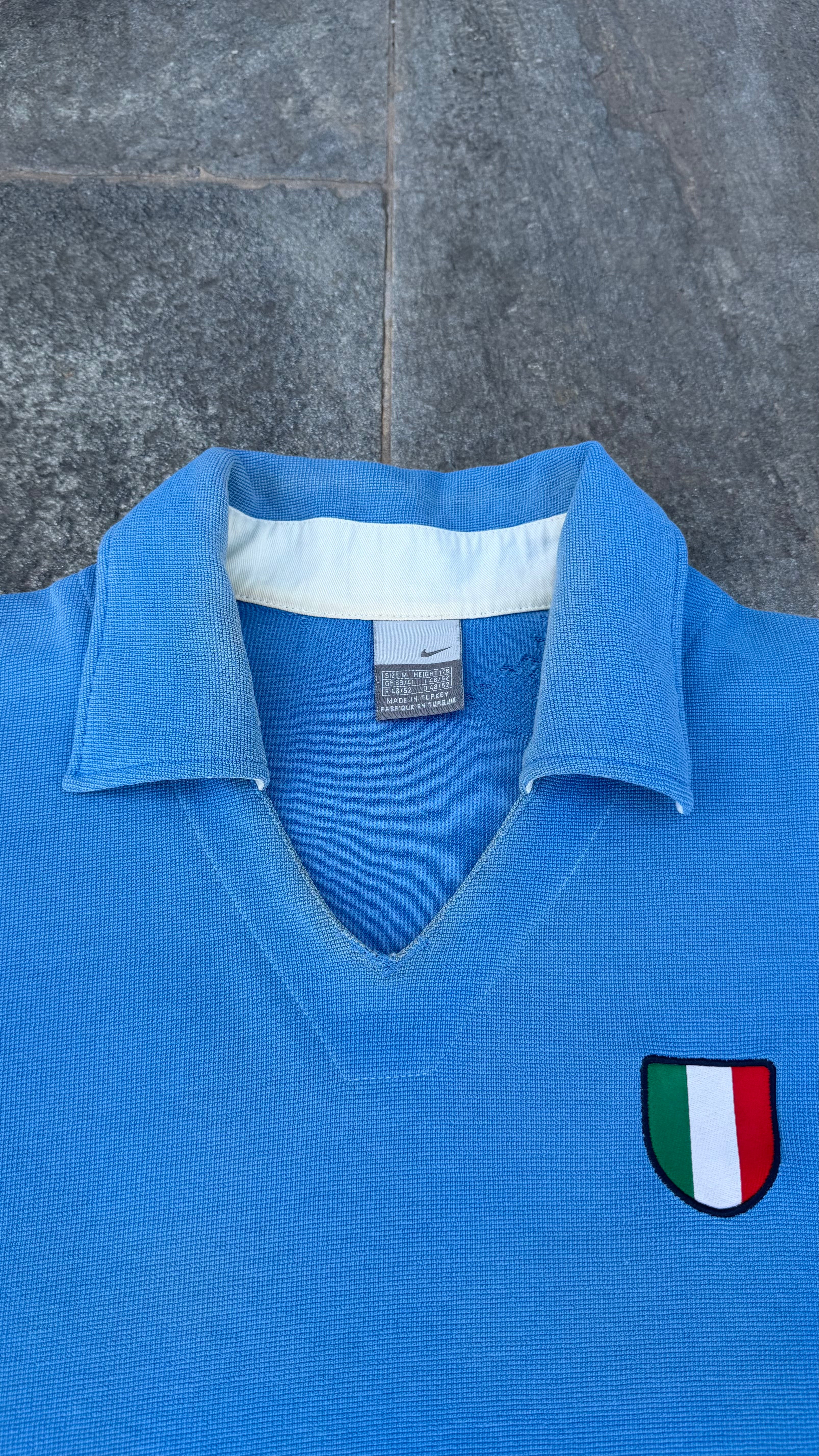 BLUE/WHITE NIKE ITALIA POLO SIZE M