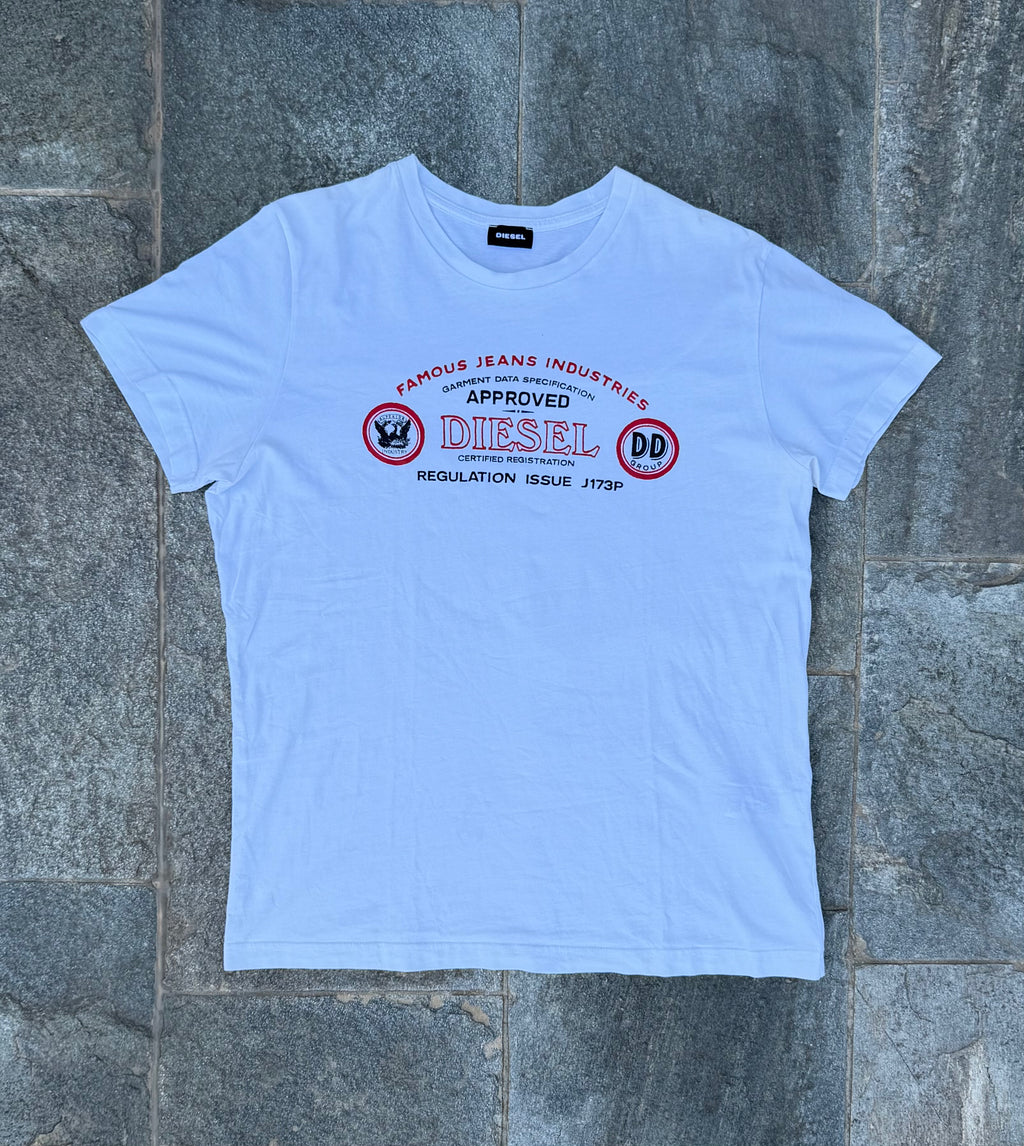 WHITE DIESEL GRAPHIC TEE SIZE M