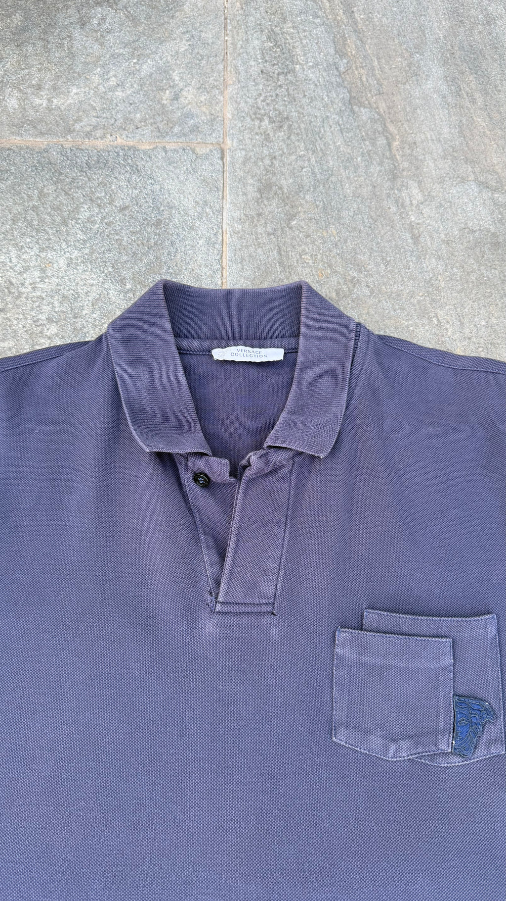 DARK BLUE VERSACE POLO SIZE M