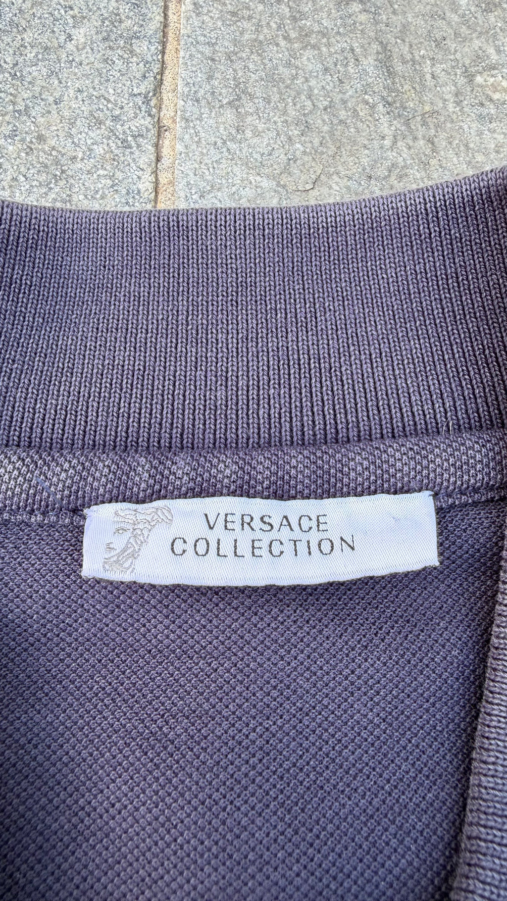 DARK BLUE VERSACE POLO SIZE M
