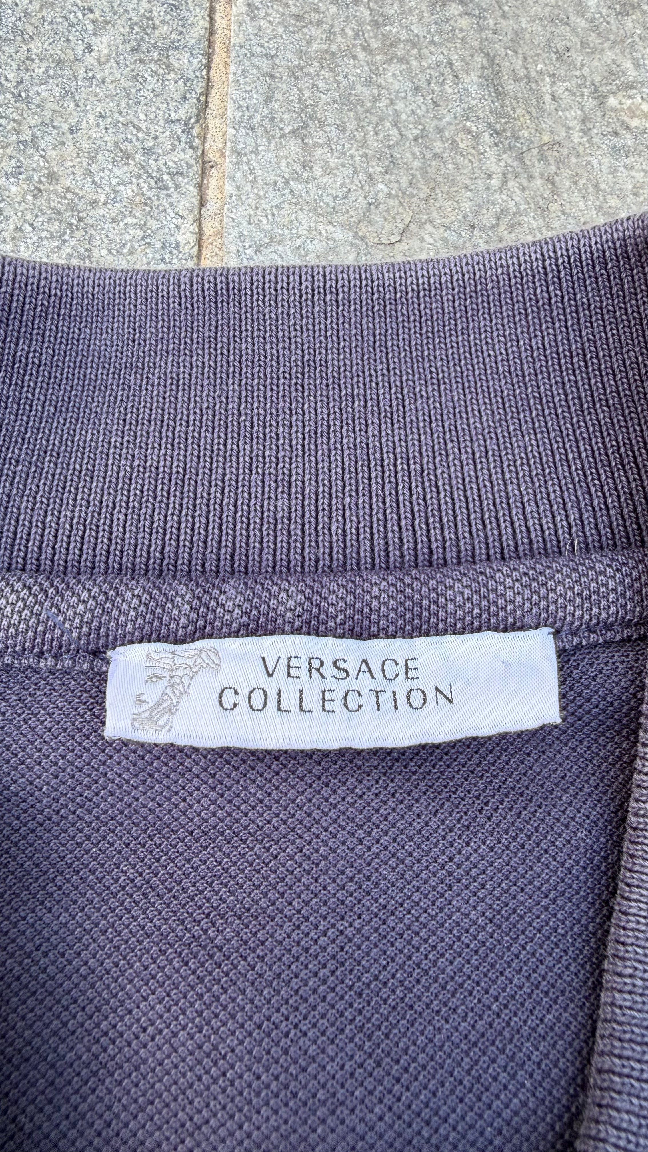 DARK BLUE VERSACE POLO SIZE M
