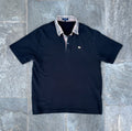 BLACK BURBERRY POLO SIZE M