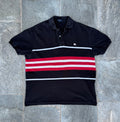 BLACK/RED BURBERRY POLO SIZE M