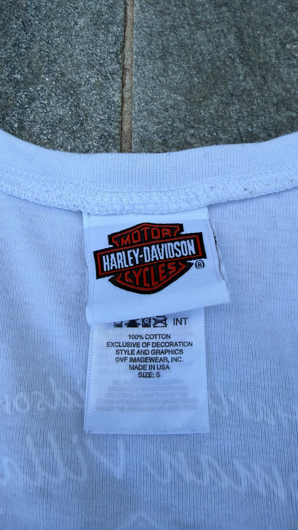 WHITE HARLEY DAVIDSON GRAPHIC TOP SIZE XS/S (W)