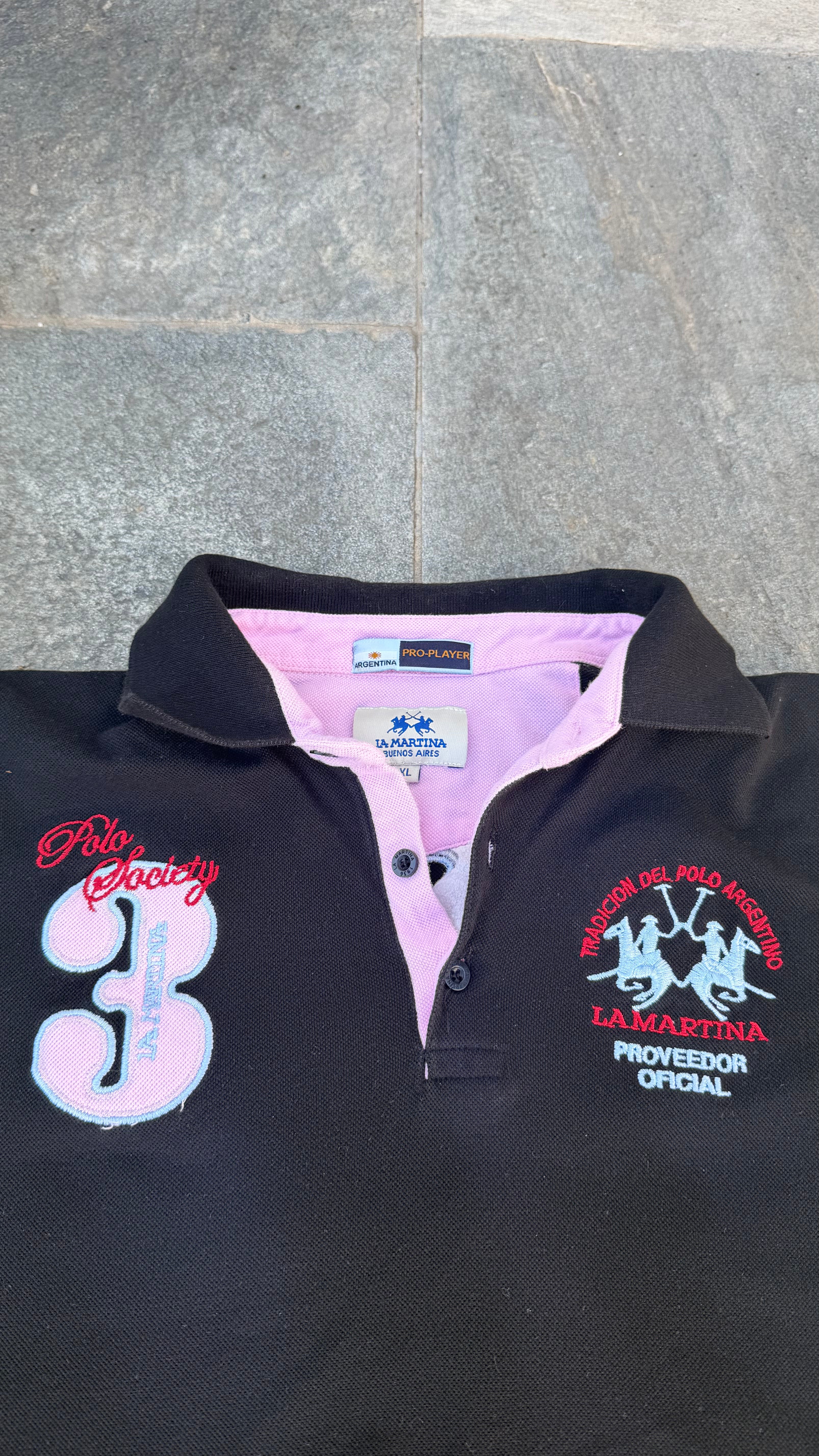 BLACK/ROSE LA MARTINA POLO SIZE M