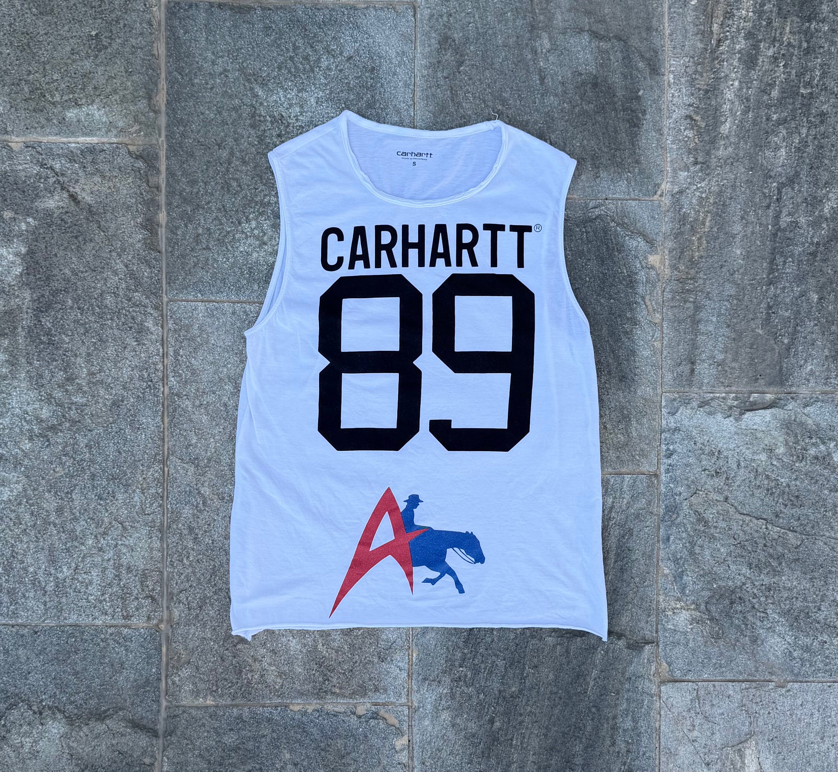 WHITE CARHARTT GRAPHIC TANK TOP SIZE S